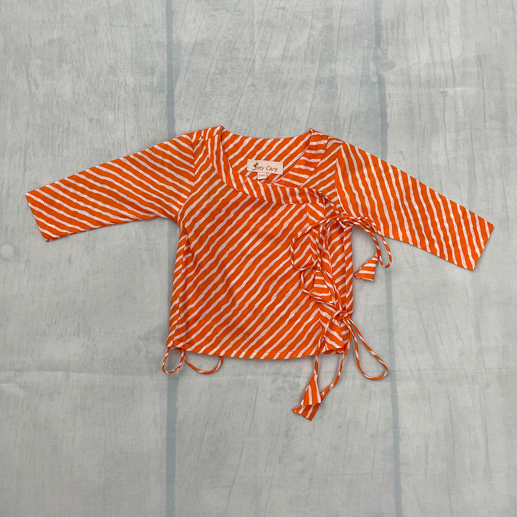 Angrakha sets - Orange Leheriya Joeycare