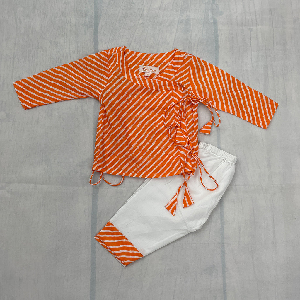 Angrakha sets - Orange Leheriya Joeycare