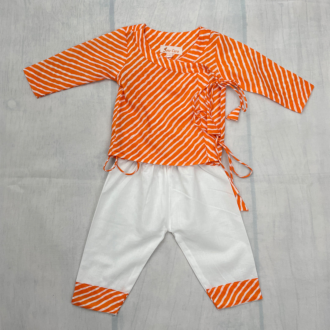 Angrakha sets - Orange Leheriya Joeycare