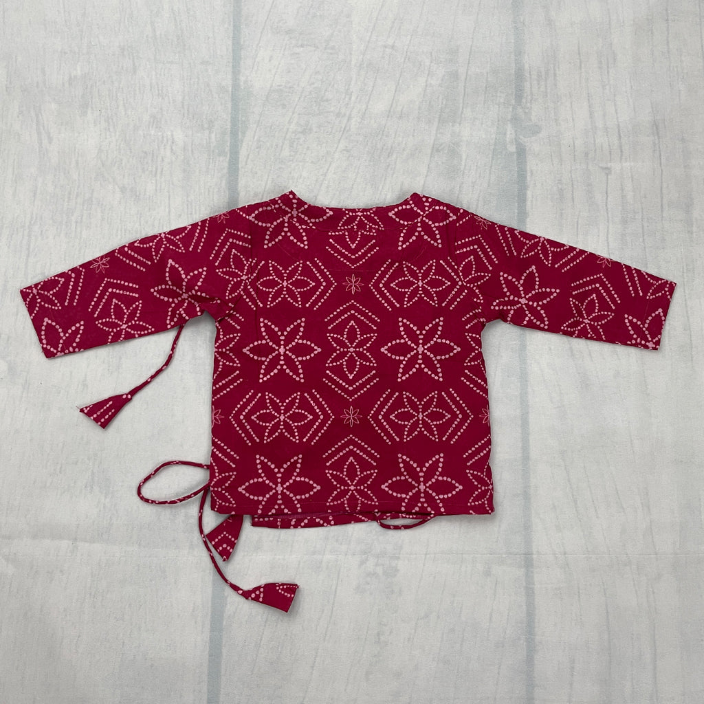 Angrakha sets - Pink Bandhej Joeycare