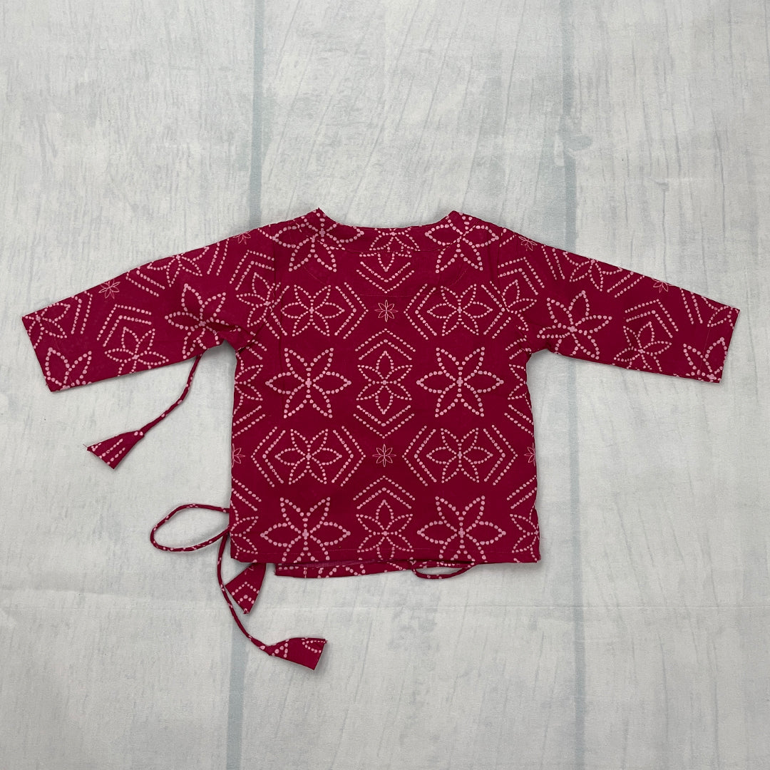 Angrakha sets - Pink Bandhej Joeycare