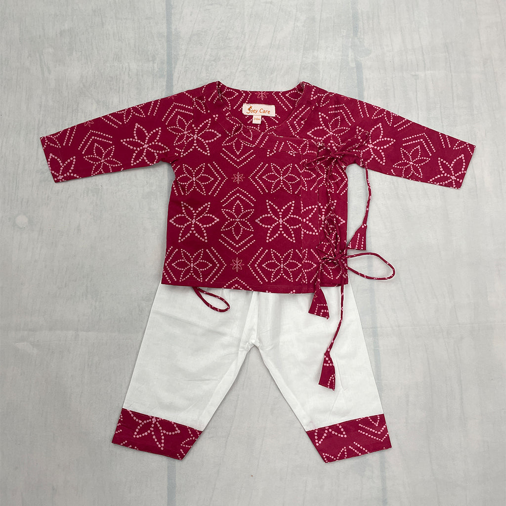 Angrakha sets - Pink Bandhej Joeycare