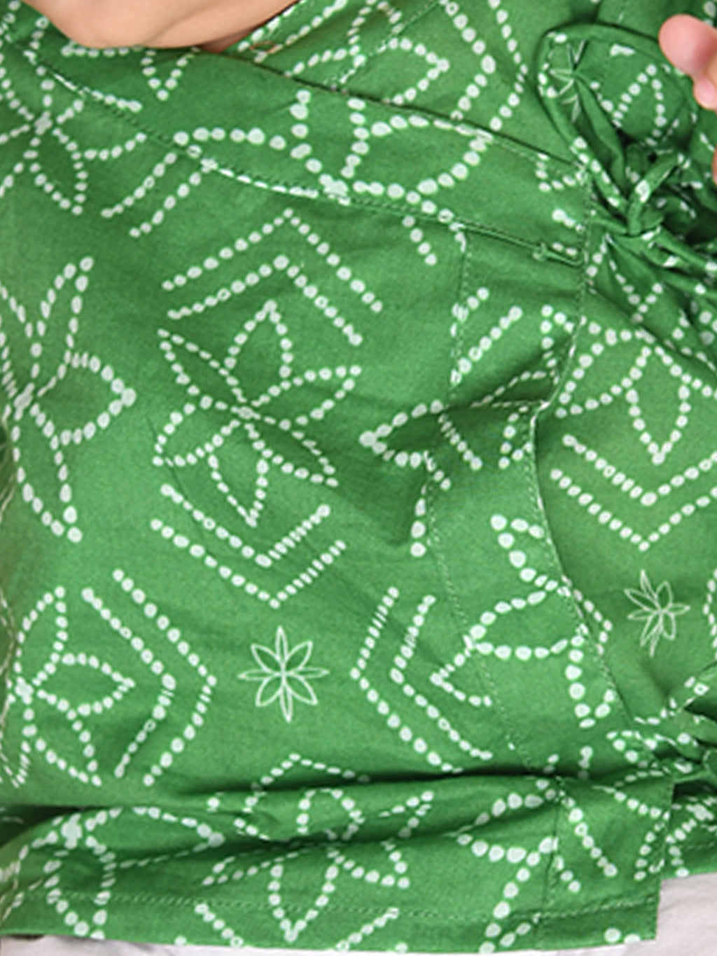 Angrakha sets for new born - Green Bandhej Joeycare