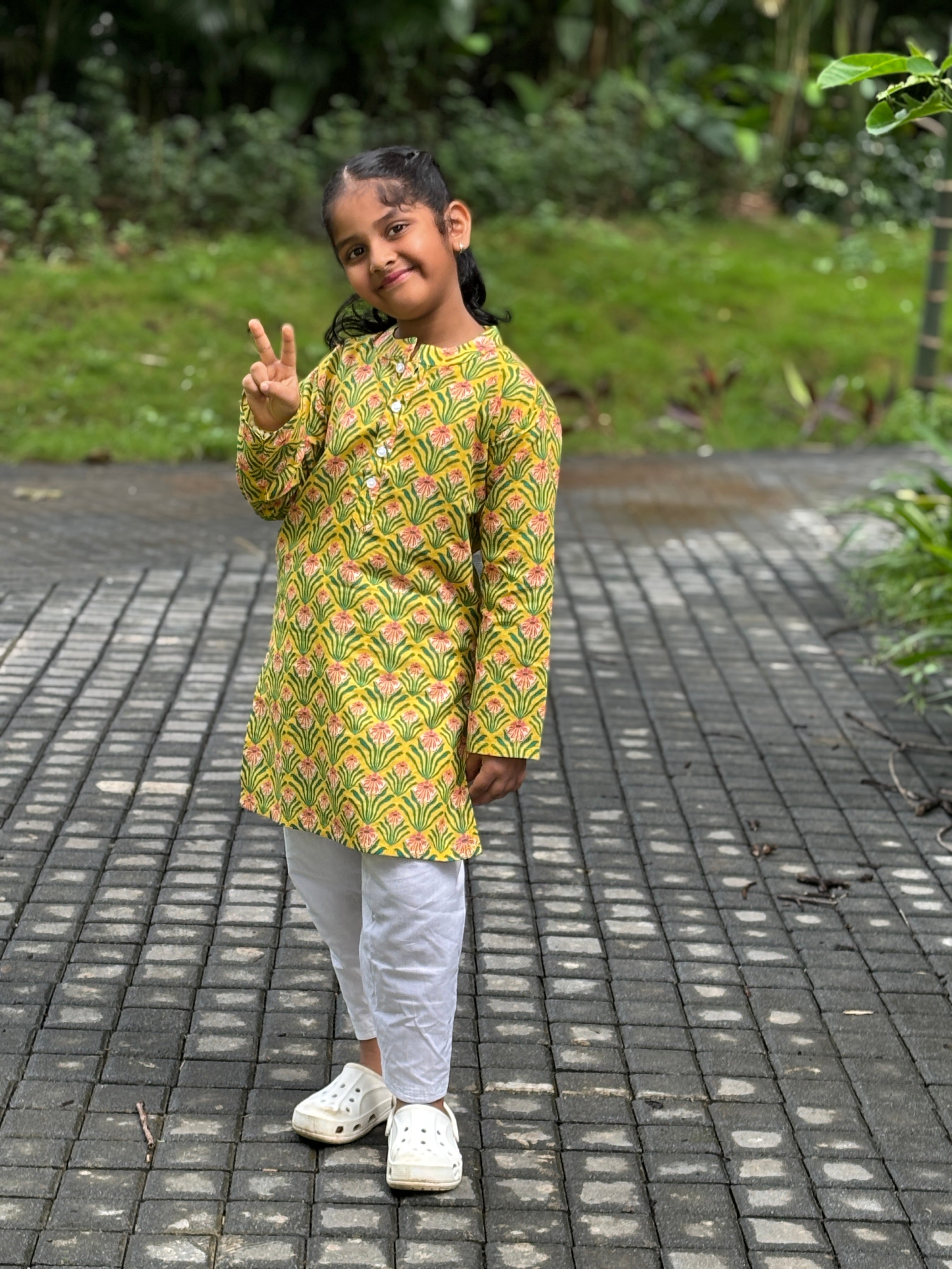 Salwar Kurta Set for Girls - Bright Sunshine
