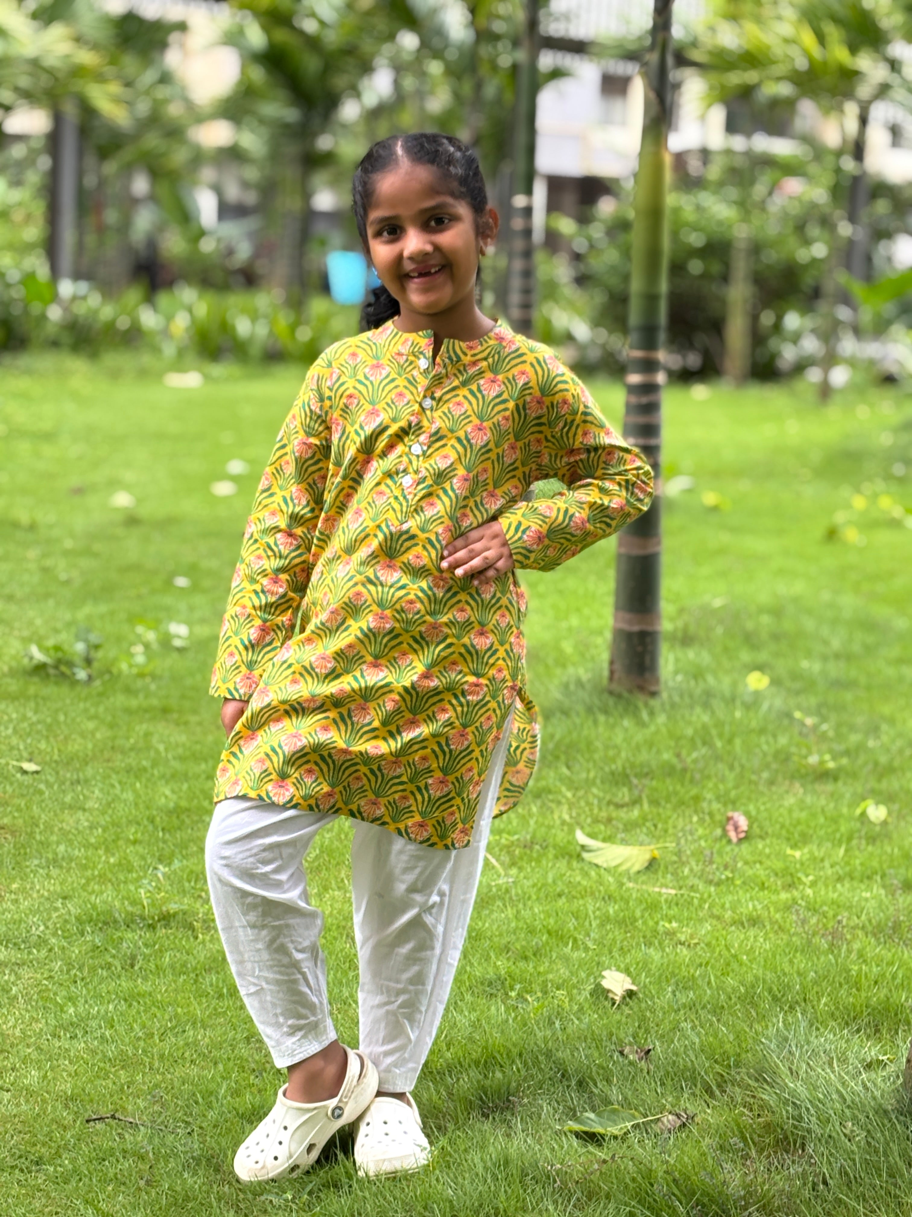 Salwar Kurta Set for Girls - Bright Sunshine