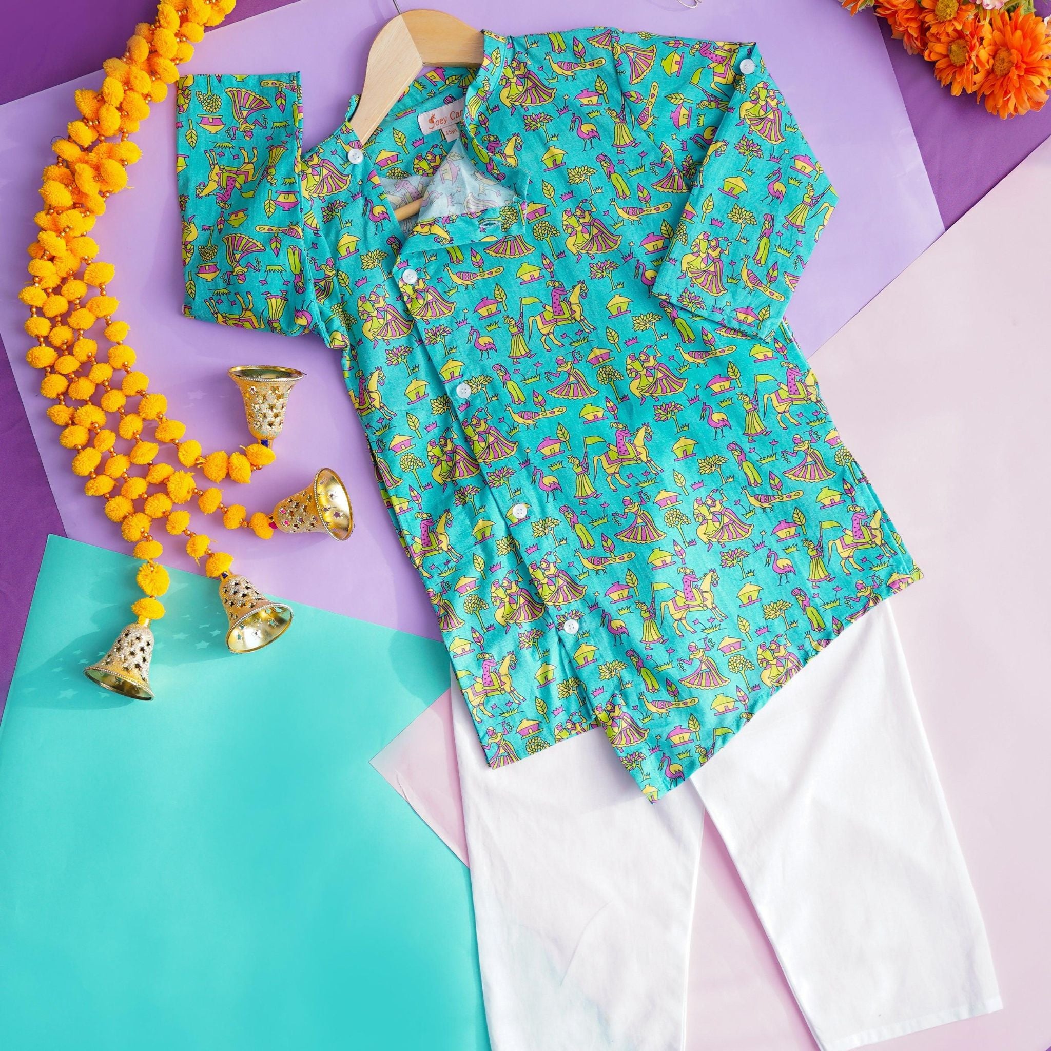 Unisex Button Kurta - Flok Art