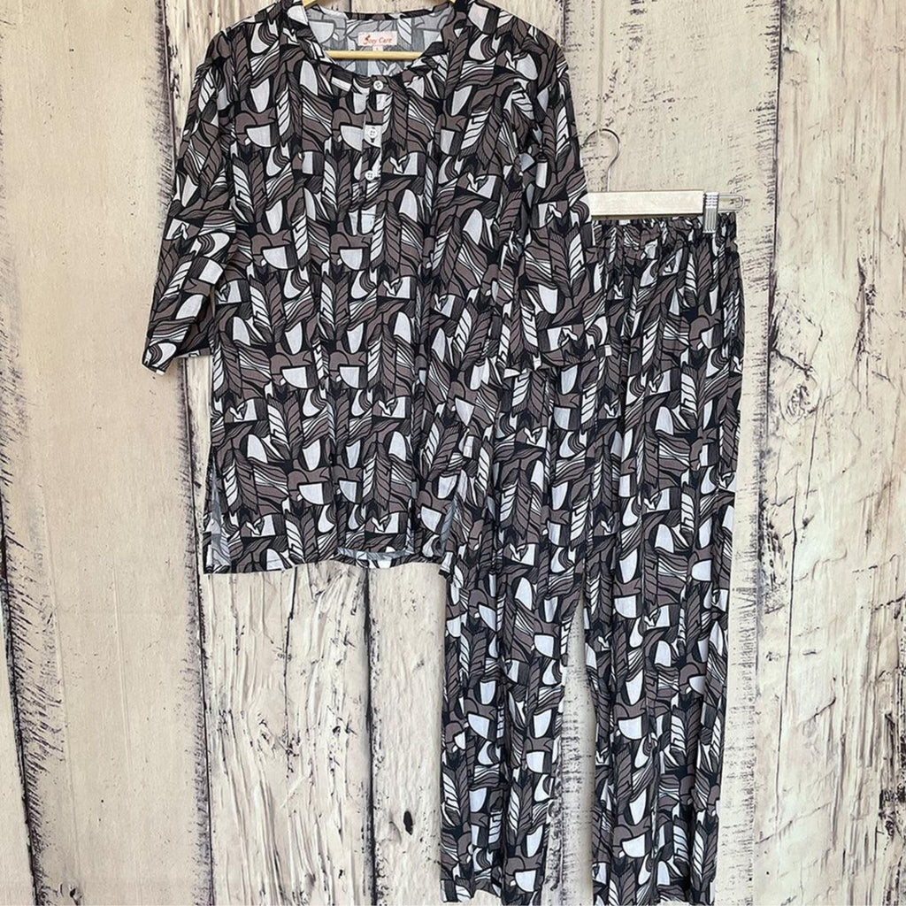 Co-ord Set - Geometric Monocrome Joeycare