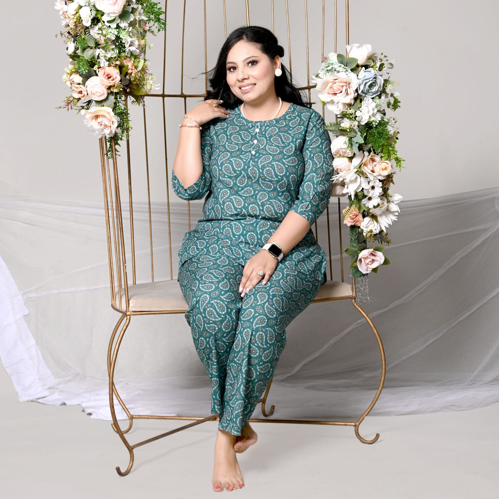 Co-ord Set - Green Booti Joeycare