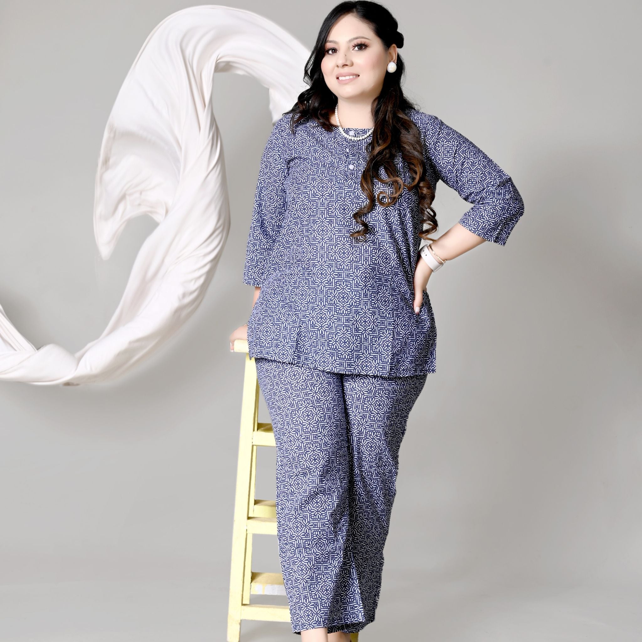 Co-ord Set - Indigo Block Joeycare