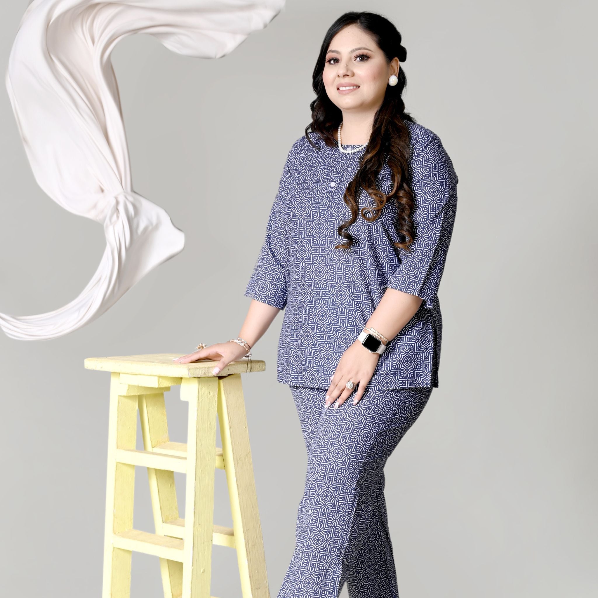 Co-ord Set - Indigo Block Joeycare