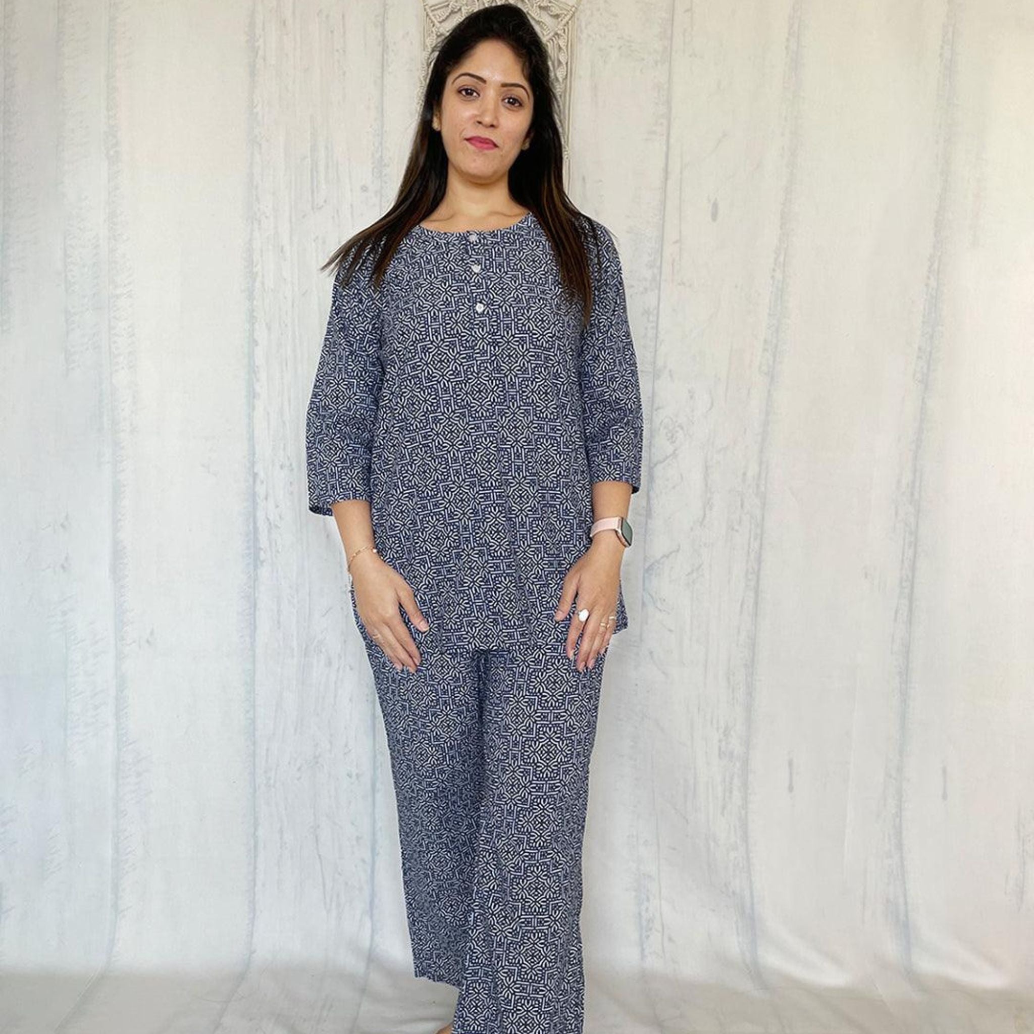 Co-ord Set - Indigo Block Joeycare