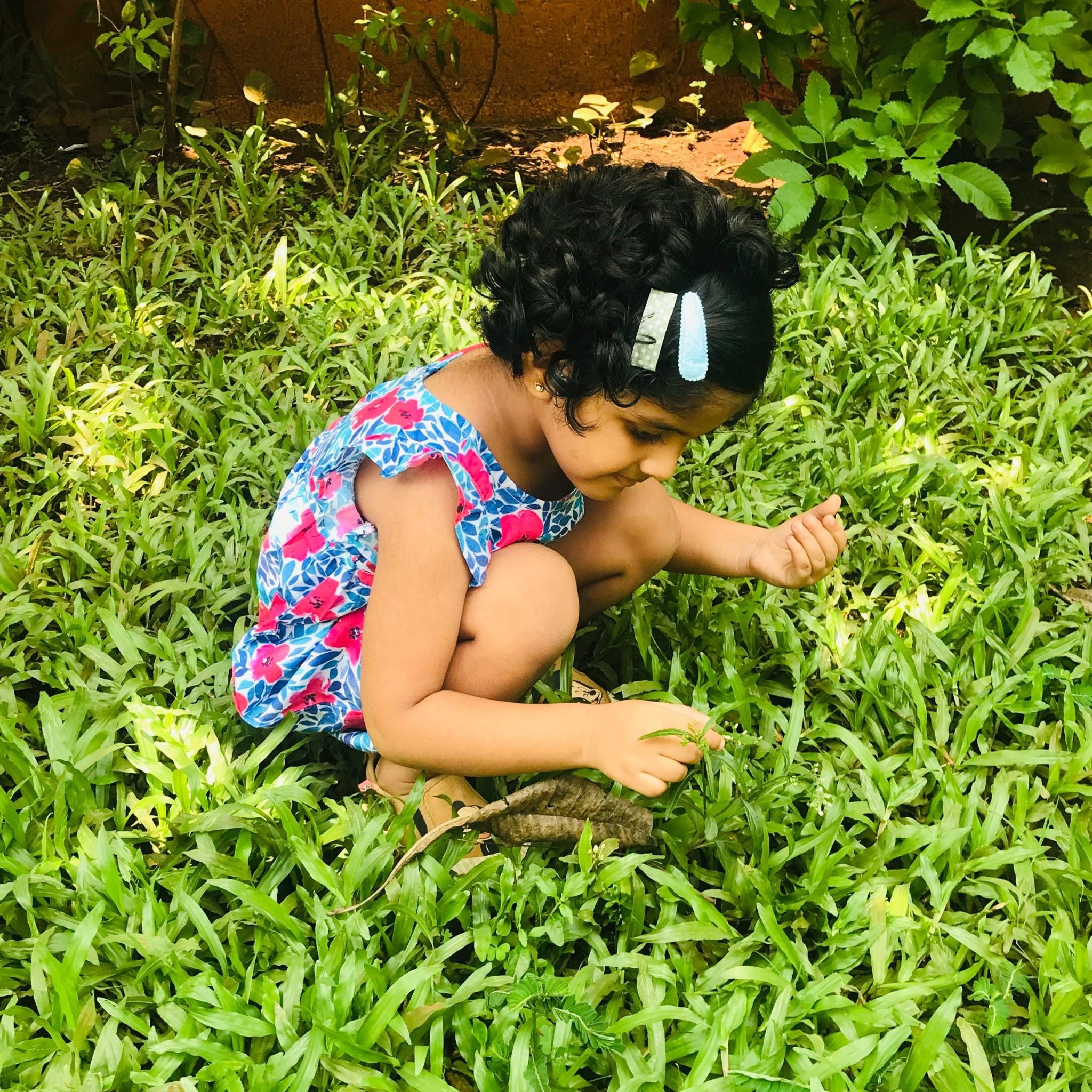 Frock for girls - Blue Pink Flowers Joeycare