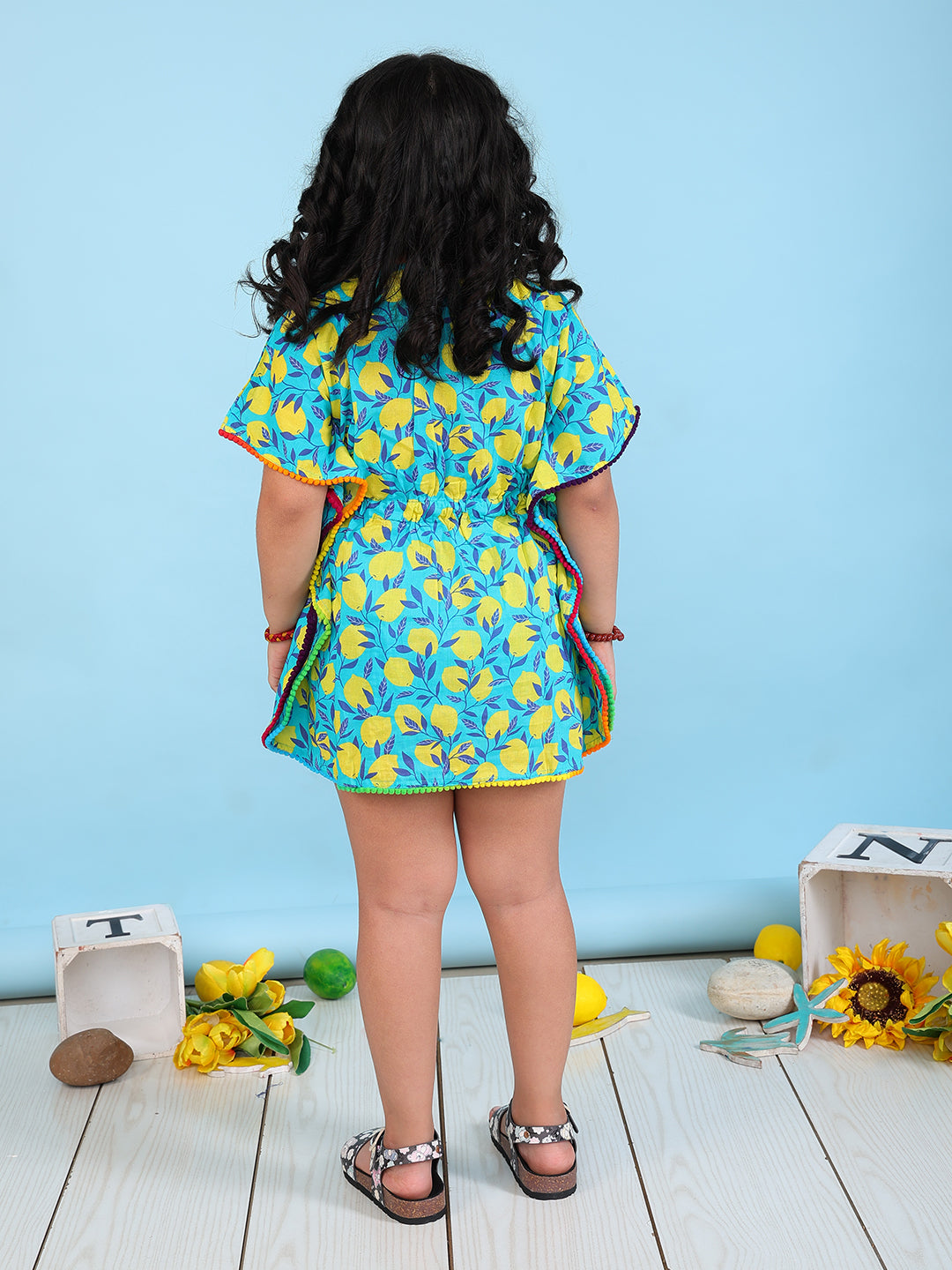 Beach Kaftan for Girls - Lemon