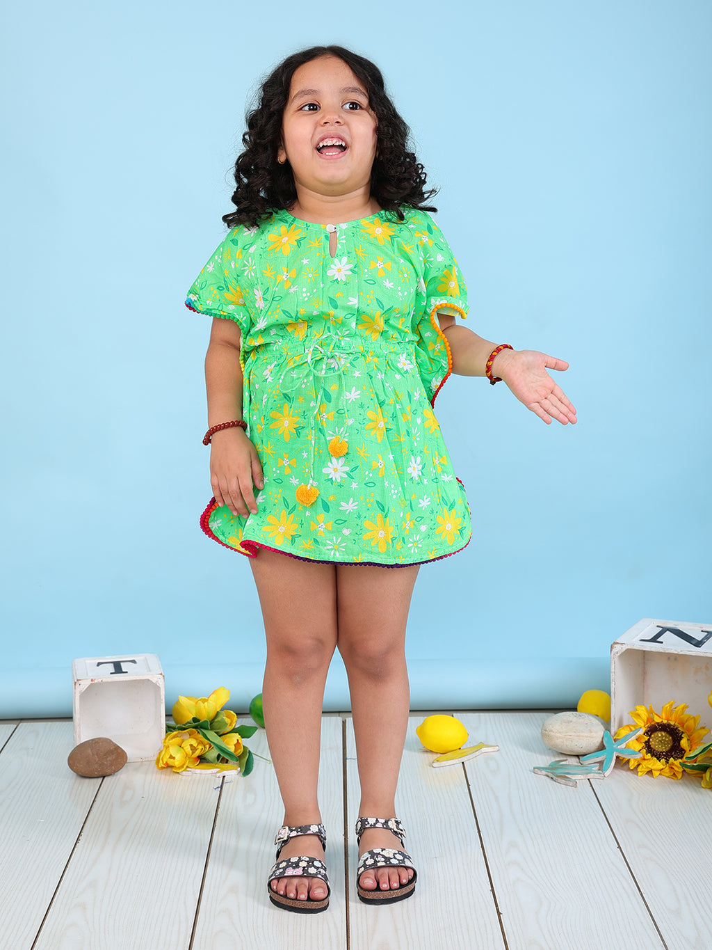 Beach Kaftan for Girls - Floral Frenzy