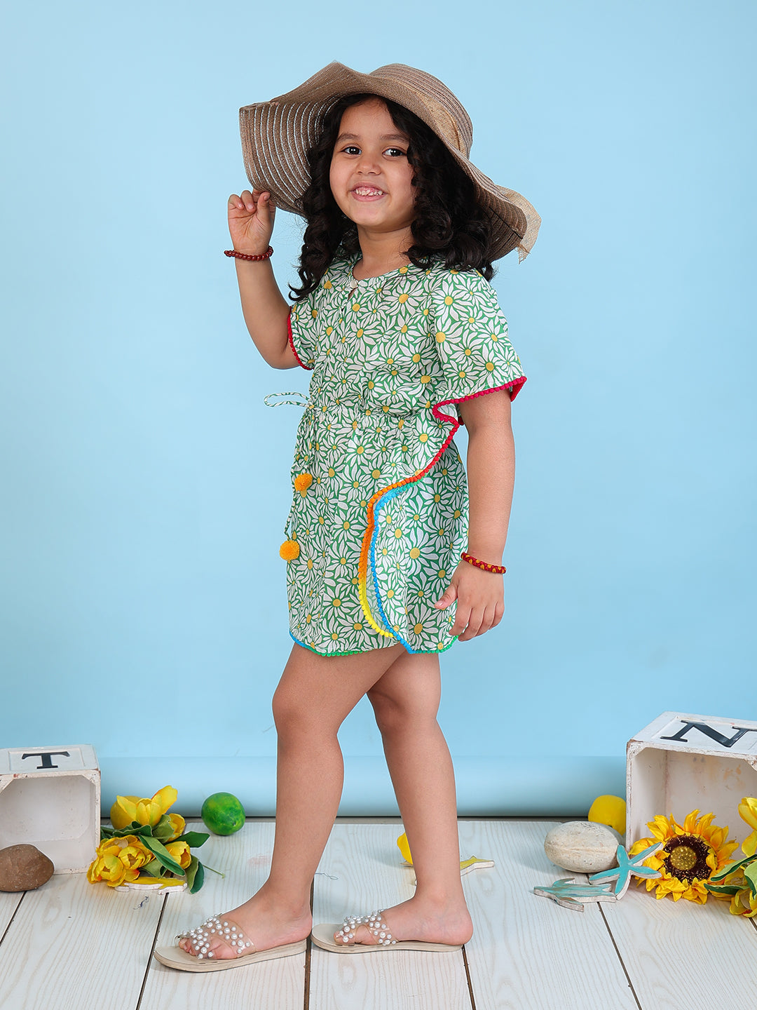 Beach Kaftan for Girls - Daisy Delight