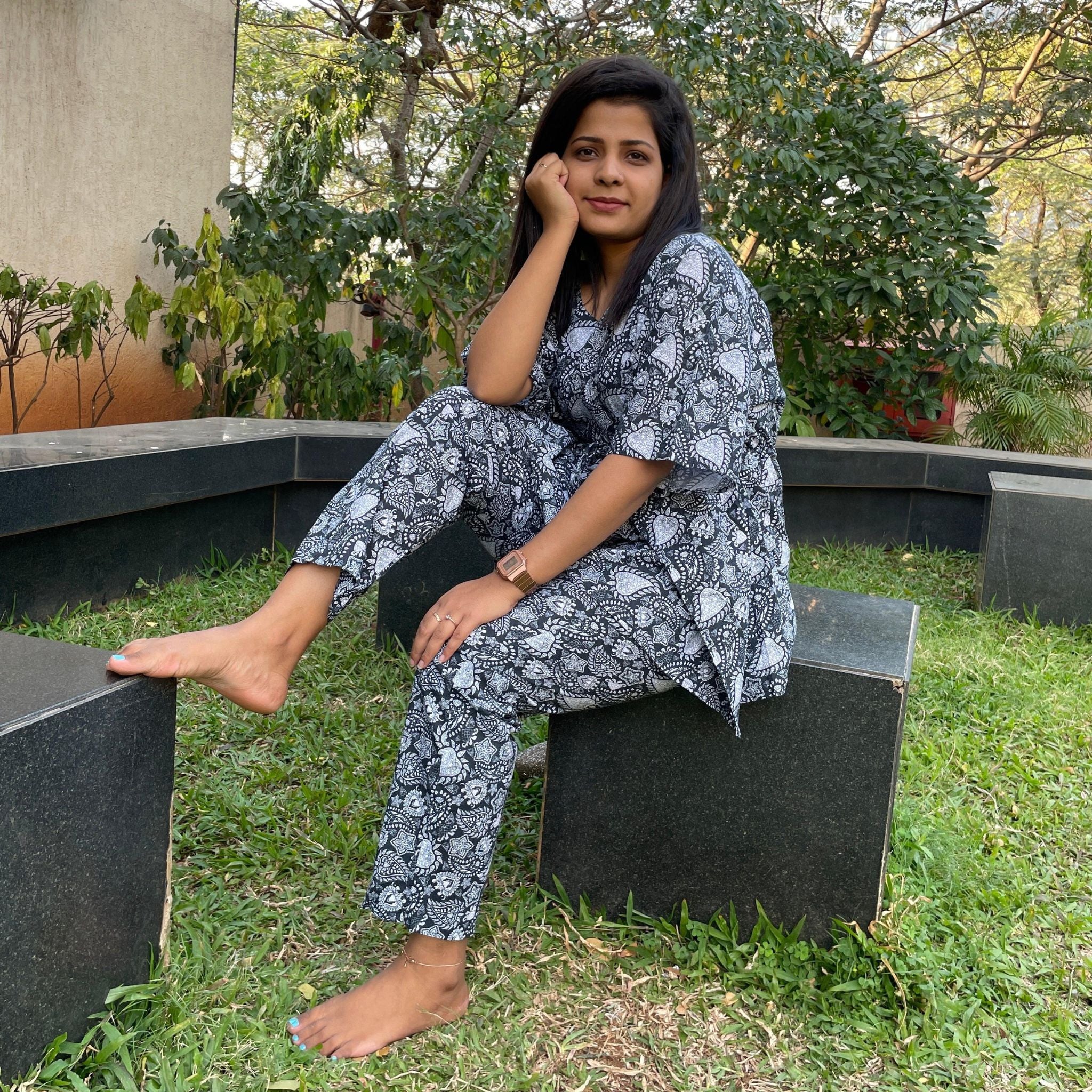 Kaftan Jammies - Black Floral Joeycare