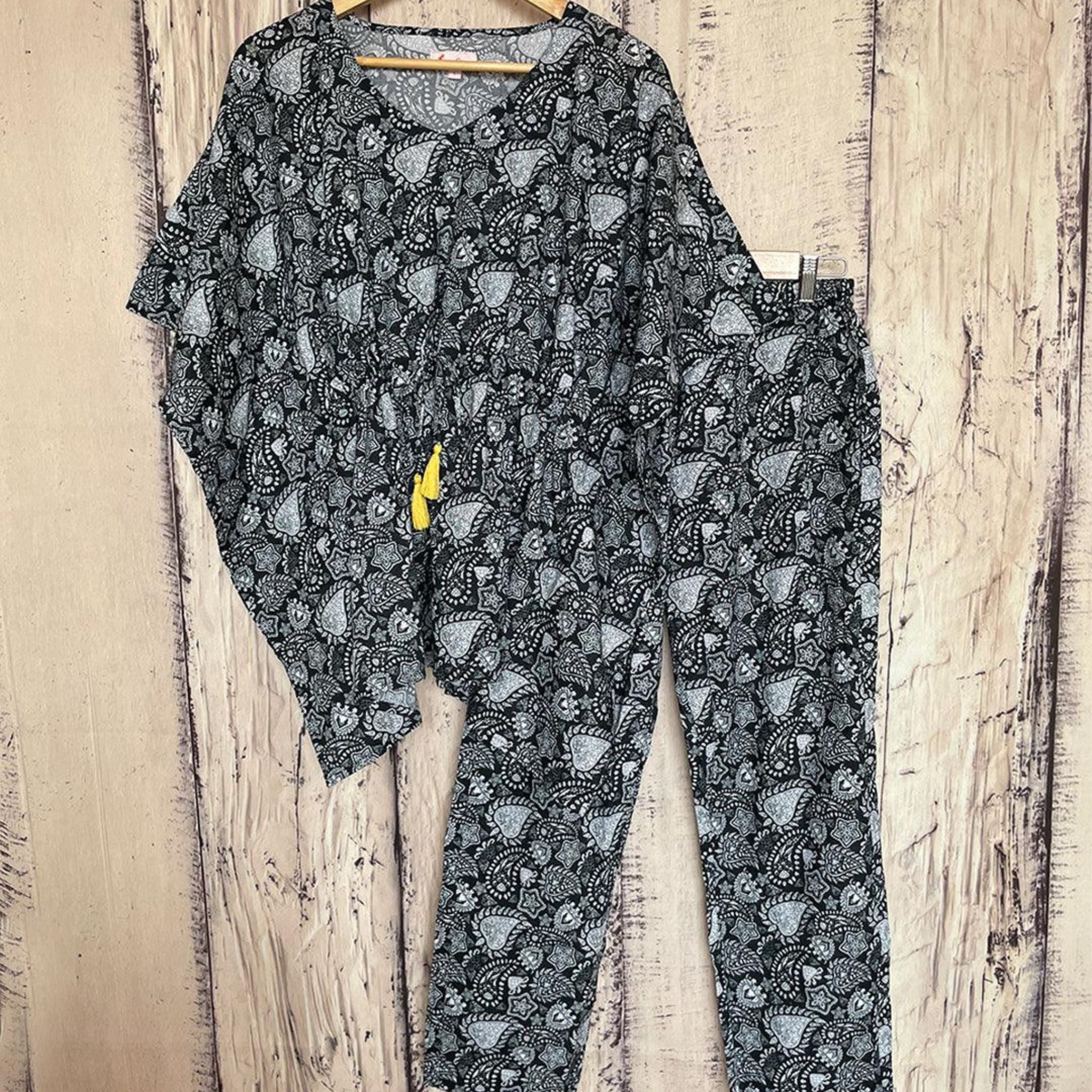 Kaftan Jammies - Black Floral Joeycare