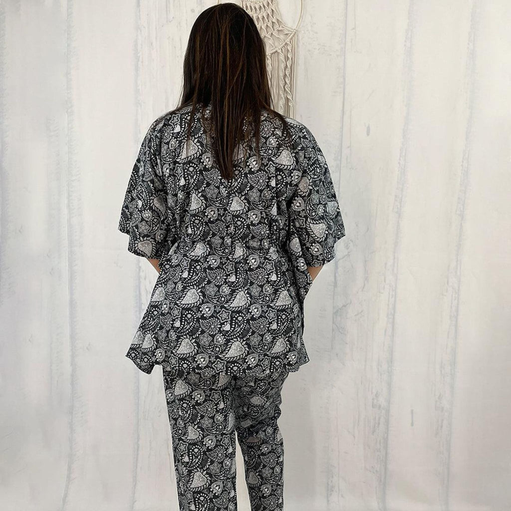Kaftan Jammies - Black Floral Joeycare
