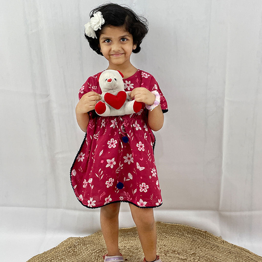 Kaftan for Girls - Pink Bloom Joeycare