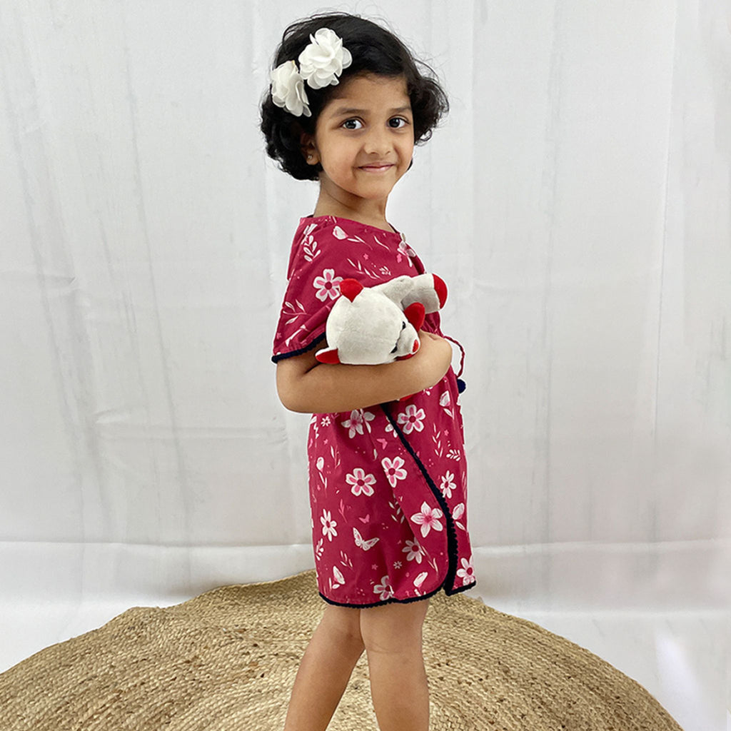 Kaftan for Girls - Pink Bloom Joeycare