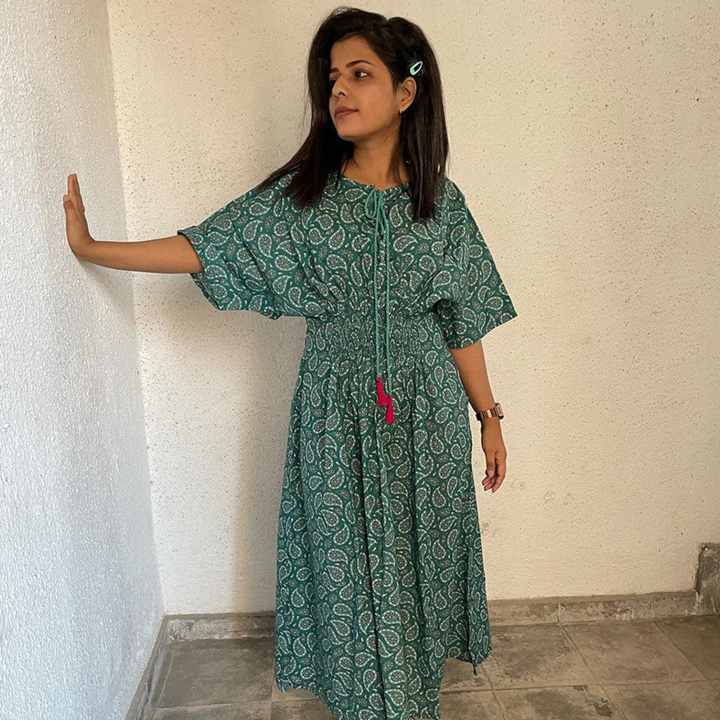 Kaftan for Women - Green booti Joeycare
