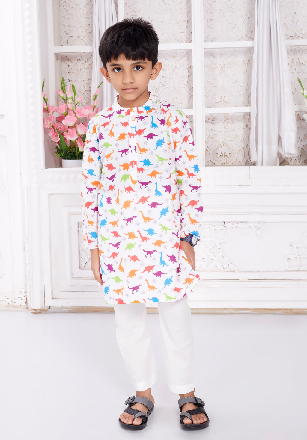 Kurta Pyjama Set for Boys - Dinosaur