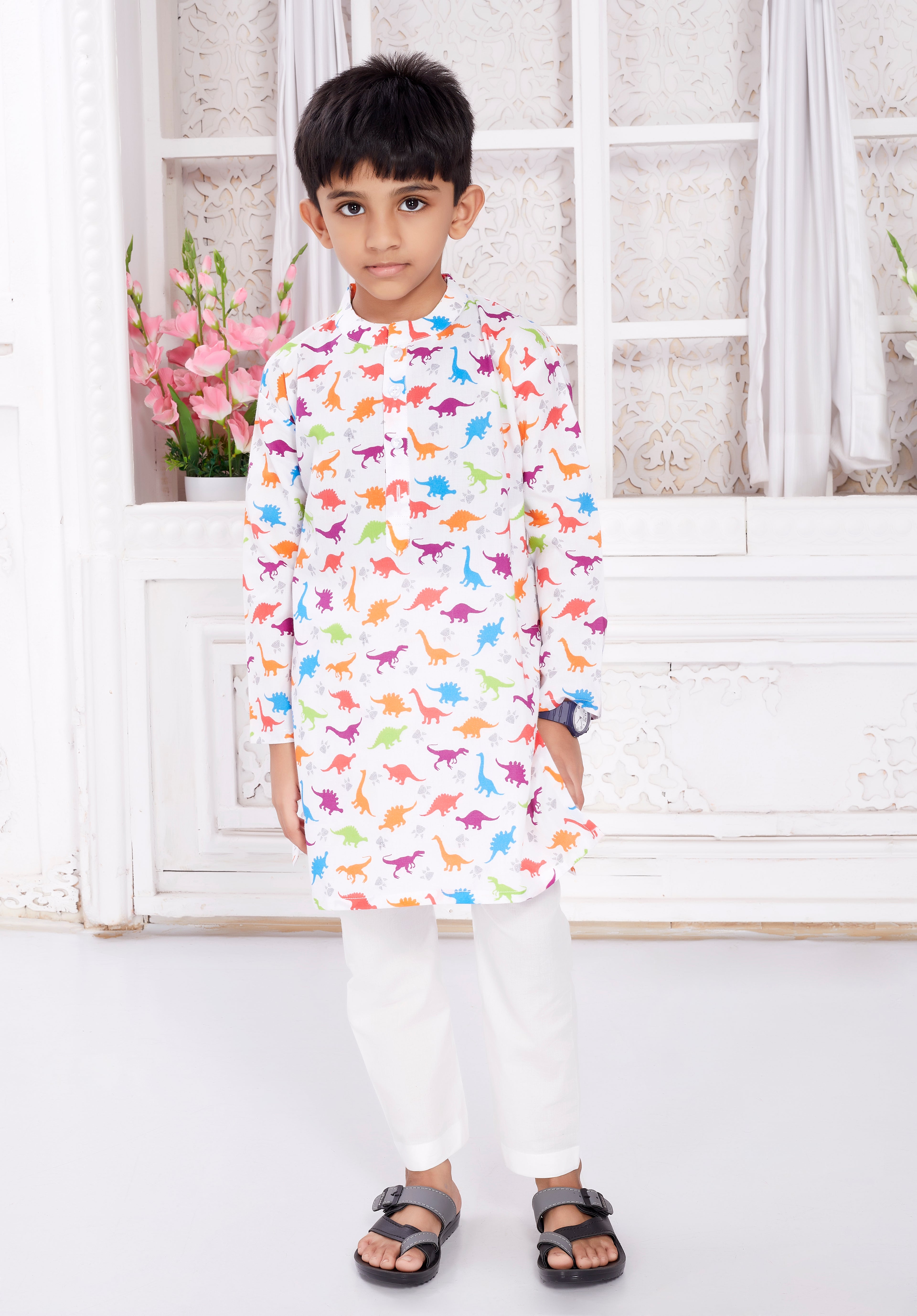 Kurta Pyjama Set for Boys - Dinosaur