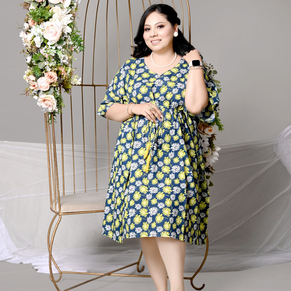 Midi Kaftan for  Women - Elegant Flowers Joeycare