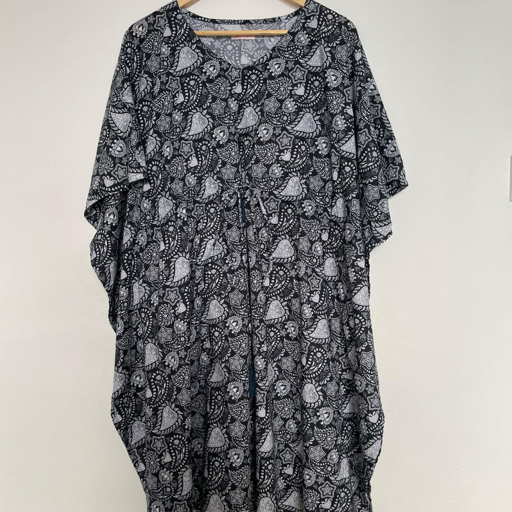 Midi Kaftan for Women - Floral Black Joeycare