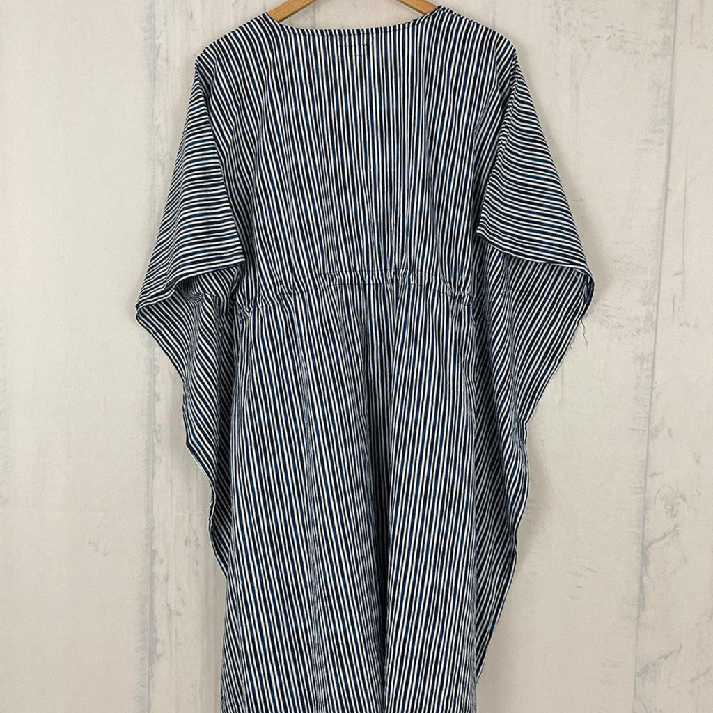 Midi Kaftan for Women - Indigo Stripes Joeycare