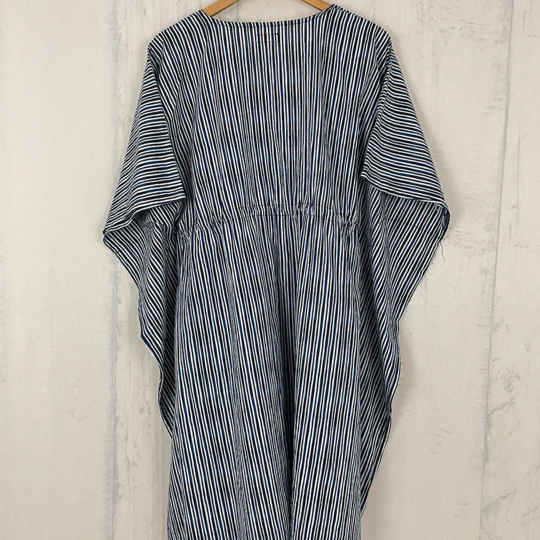Midi Kaftan for Women - Indigo Stripes Joeycare