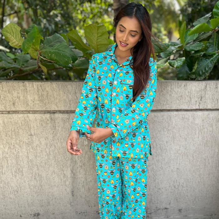 Pajama Set - Pocket Night Suit for Women - Honey Jammies