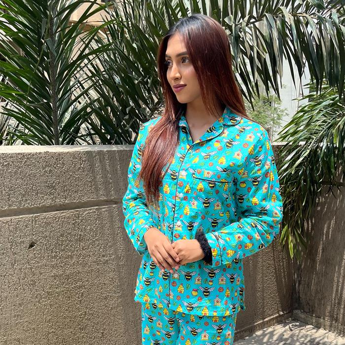 Pajama Set - Pocket Night Suit for Women - Honey Jammies