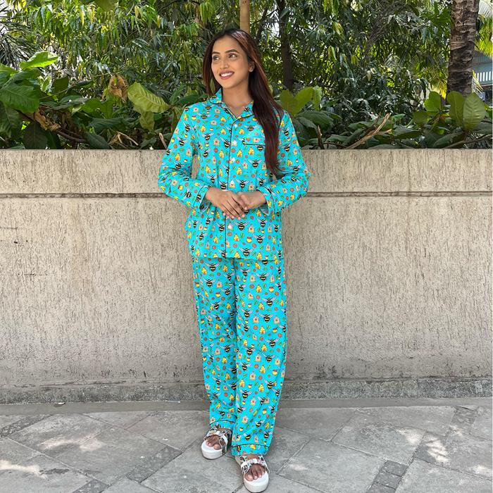 Pajama Set - Pocket Night Suit for Women - Honey Jammies