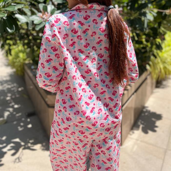 Pajama Set-Pocket Night Suit For Girls- Magical Mermaid