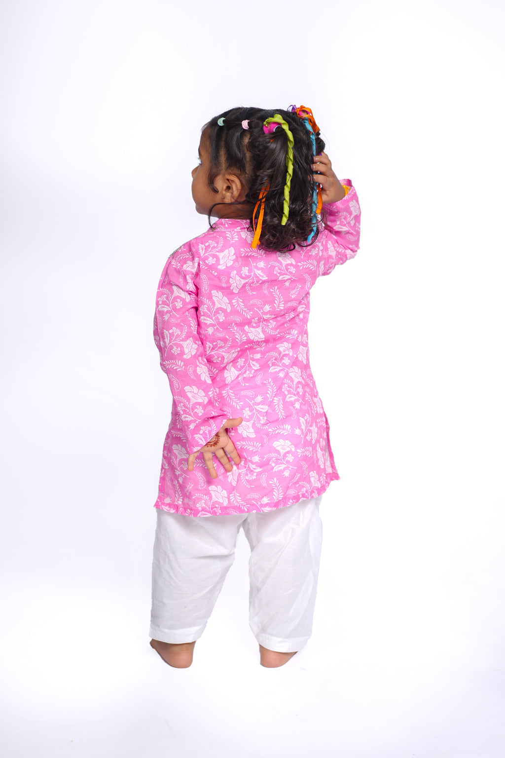 Salwar Kurta Set for Girls - Pink Daisy