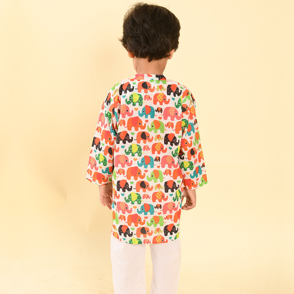 Pajama set for boys and girls - Colorful Elephant Joeycare