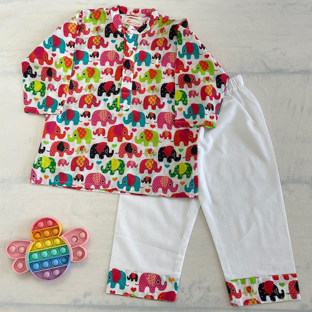 Pajama set for boys and girls - Colorful Elephant Joeycare