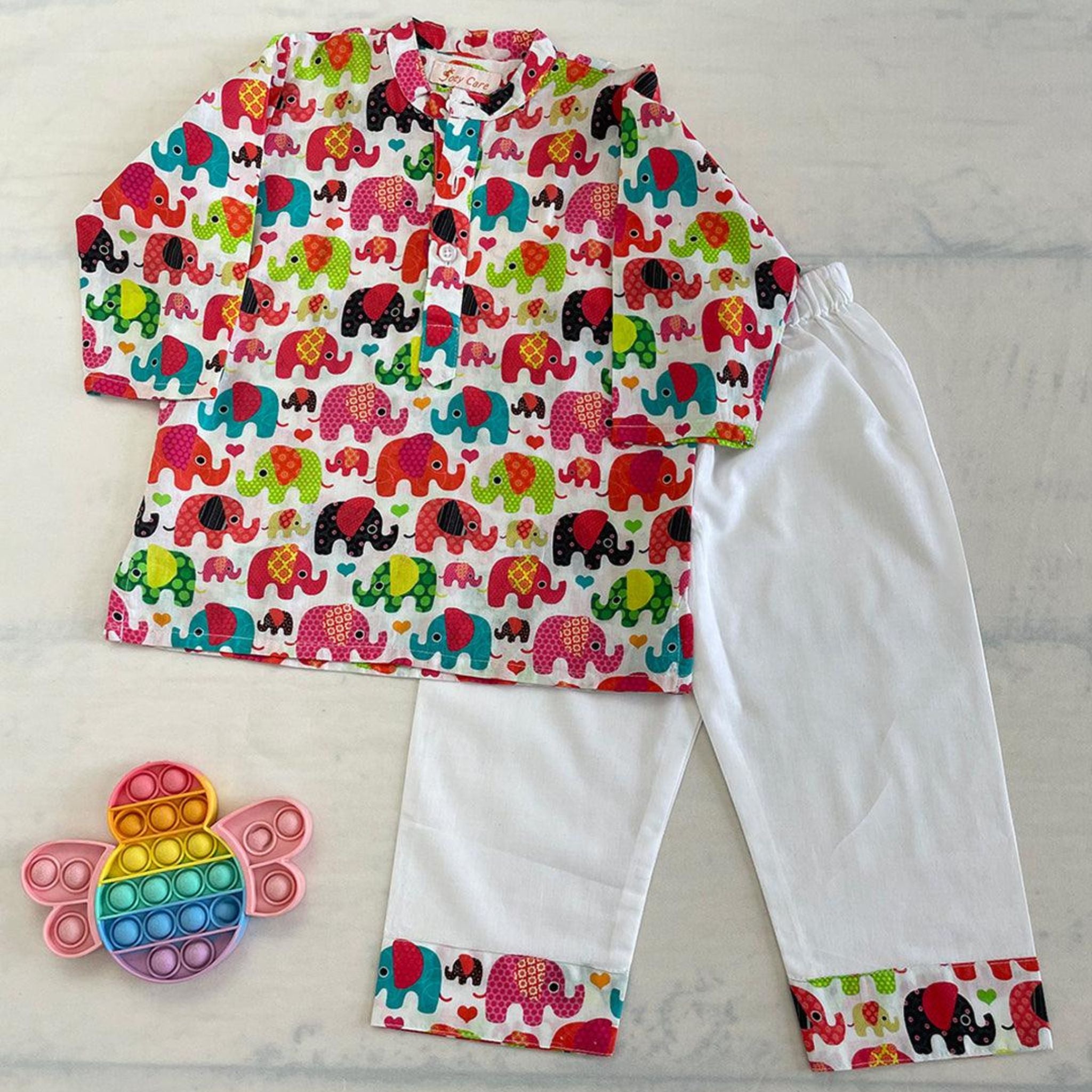 Pajama set for boys and girls - Colorful Elephant Joeycare