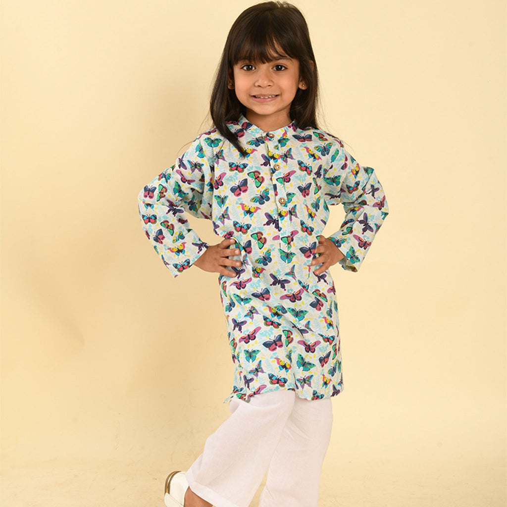 Pajama set for boys and girls - Colorful butterfly Joeycare