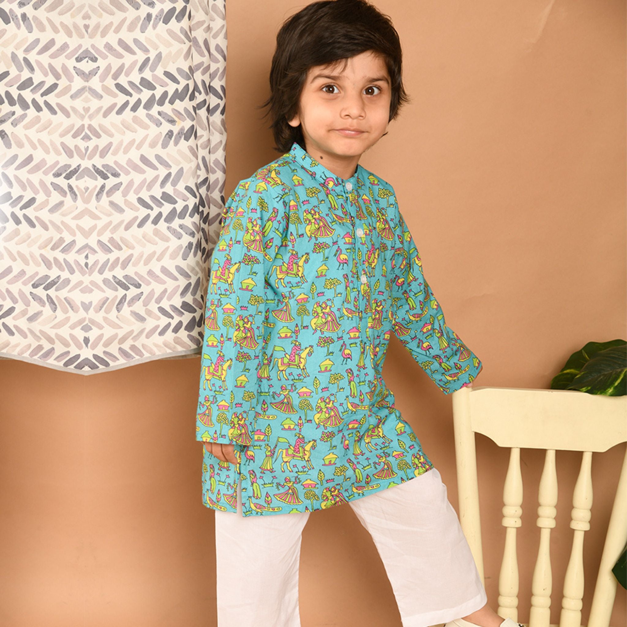Pajama set for boys and girls - Folk Art Joeycare