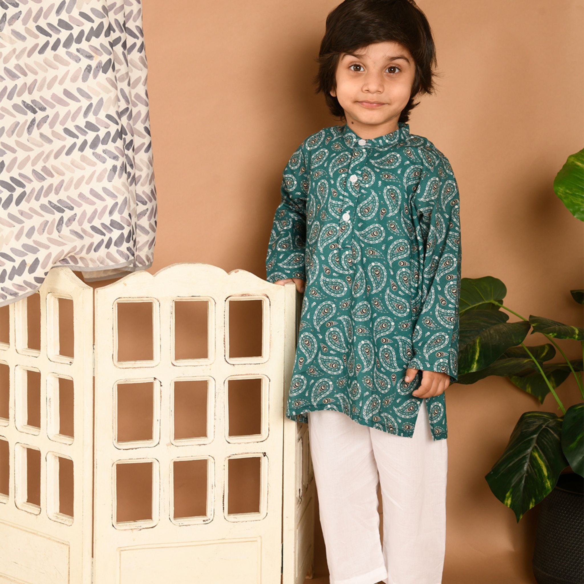 Pajama set for boys and girls - Green Booti Joeycare