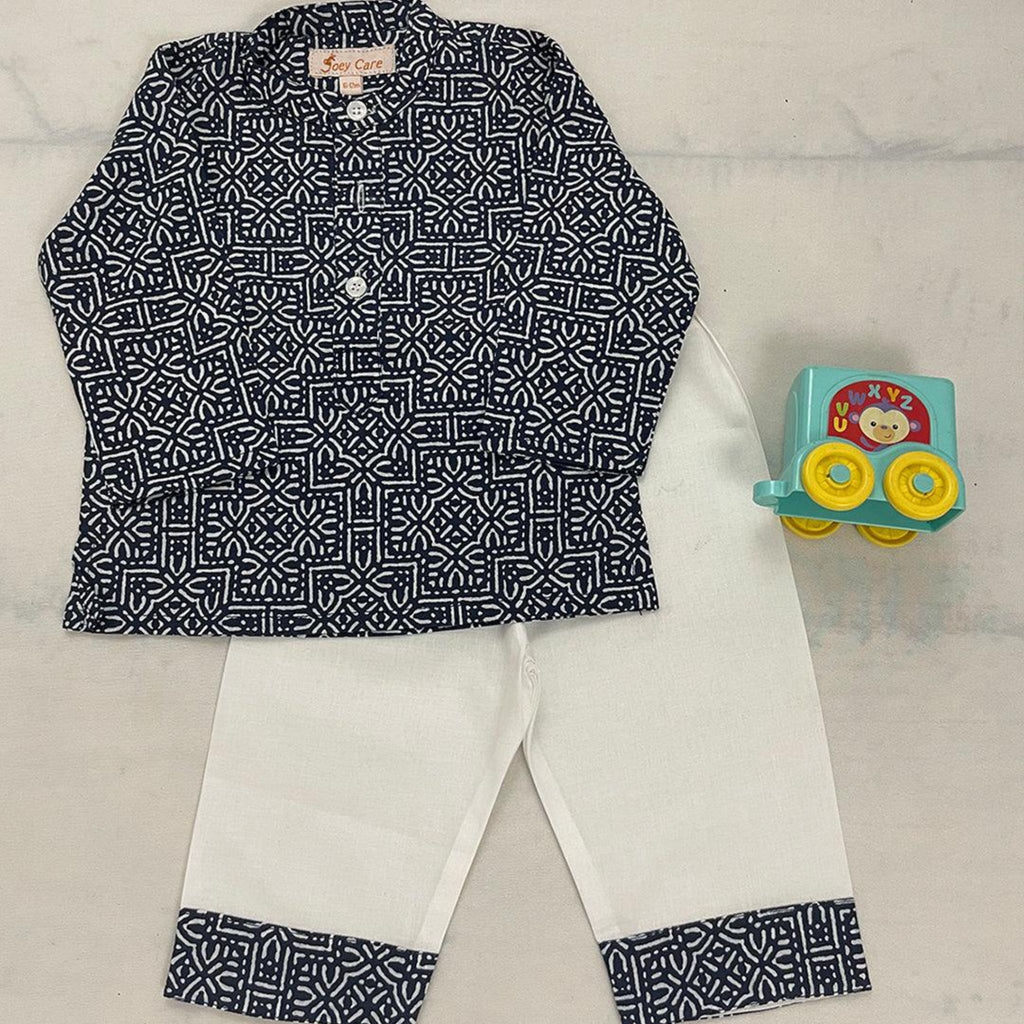 Pajama set for boys and girls - Indigo Block Joeycare 