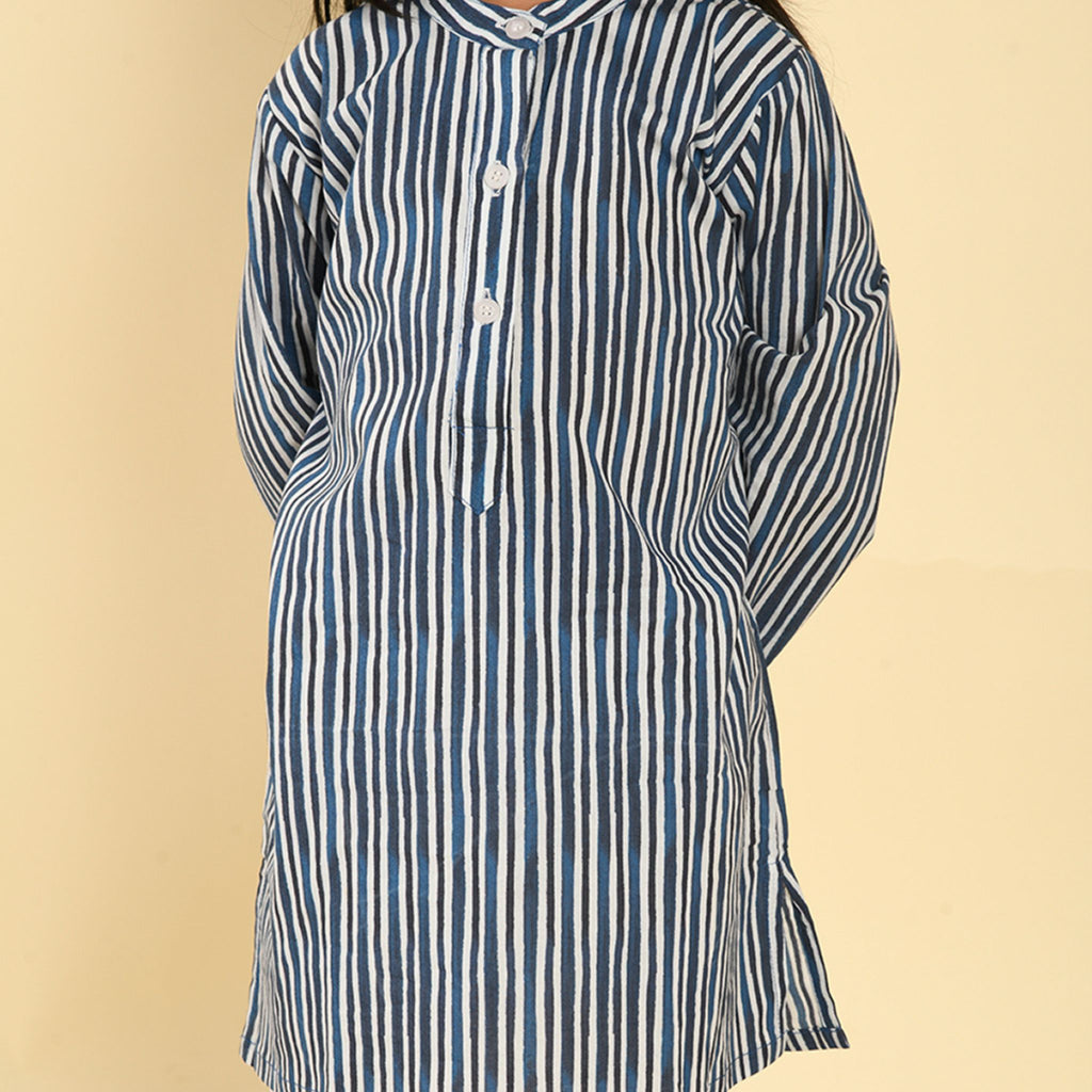Pajama set for boys and girls - Indigo Stripes Joeycare