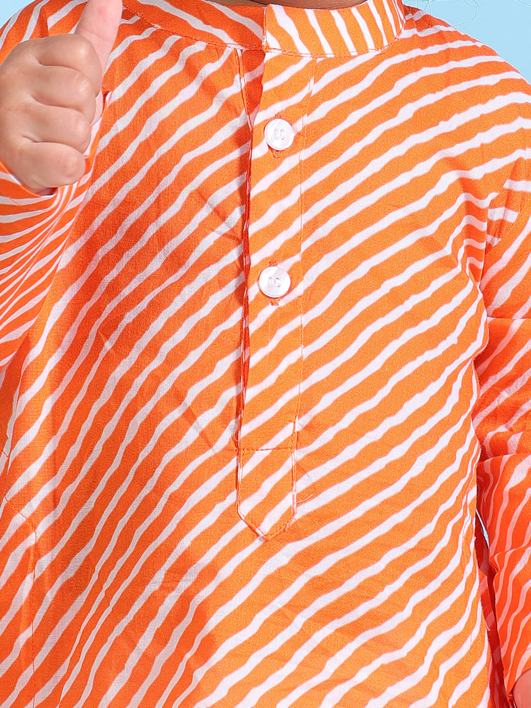 Pajama set for boys and girls - Orange Leheriya - Joeycare