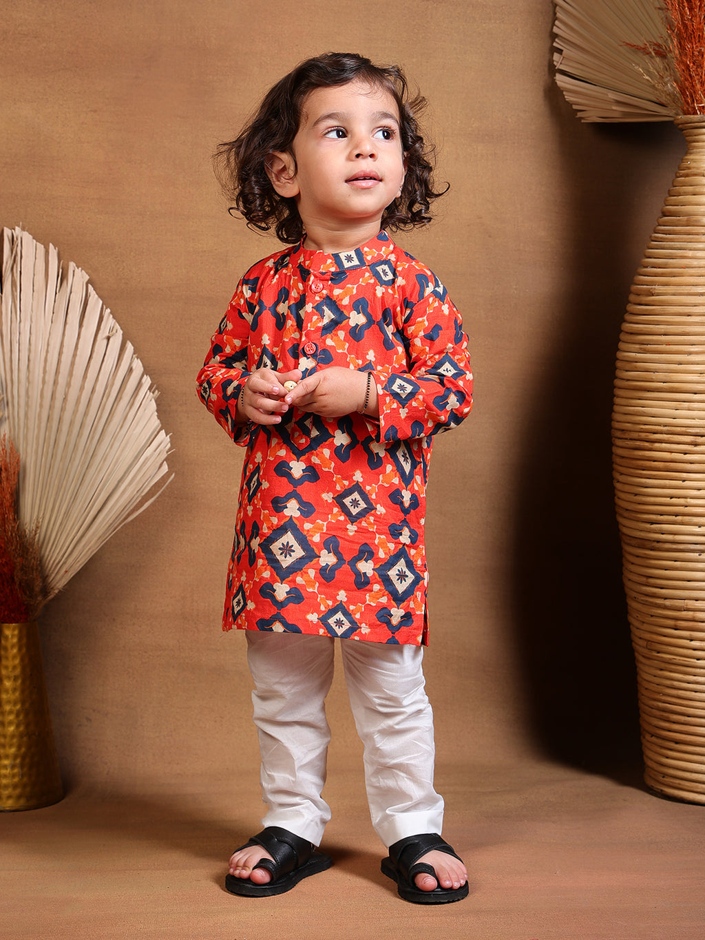 Pajama set for boys and girls - Orange Patola Joeycare