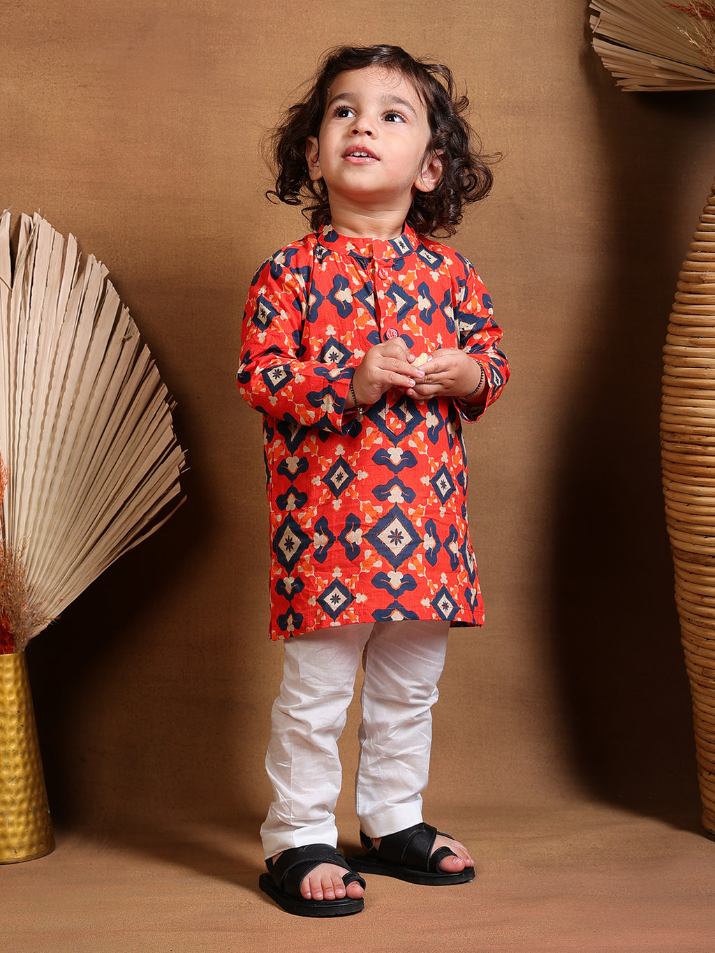 Pajama set for boys and girls - Orange Patola Joeycare