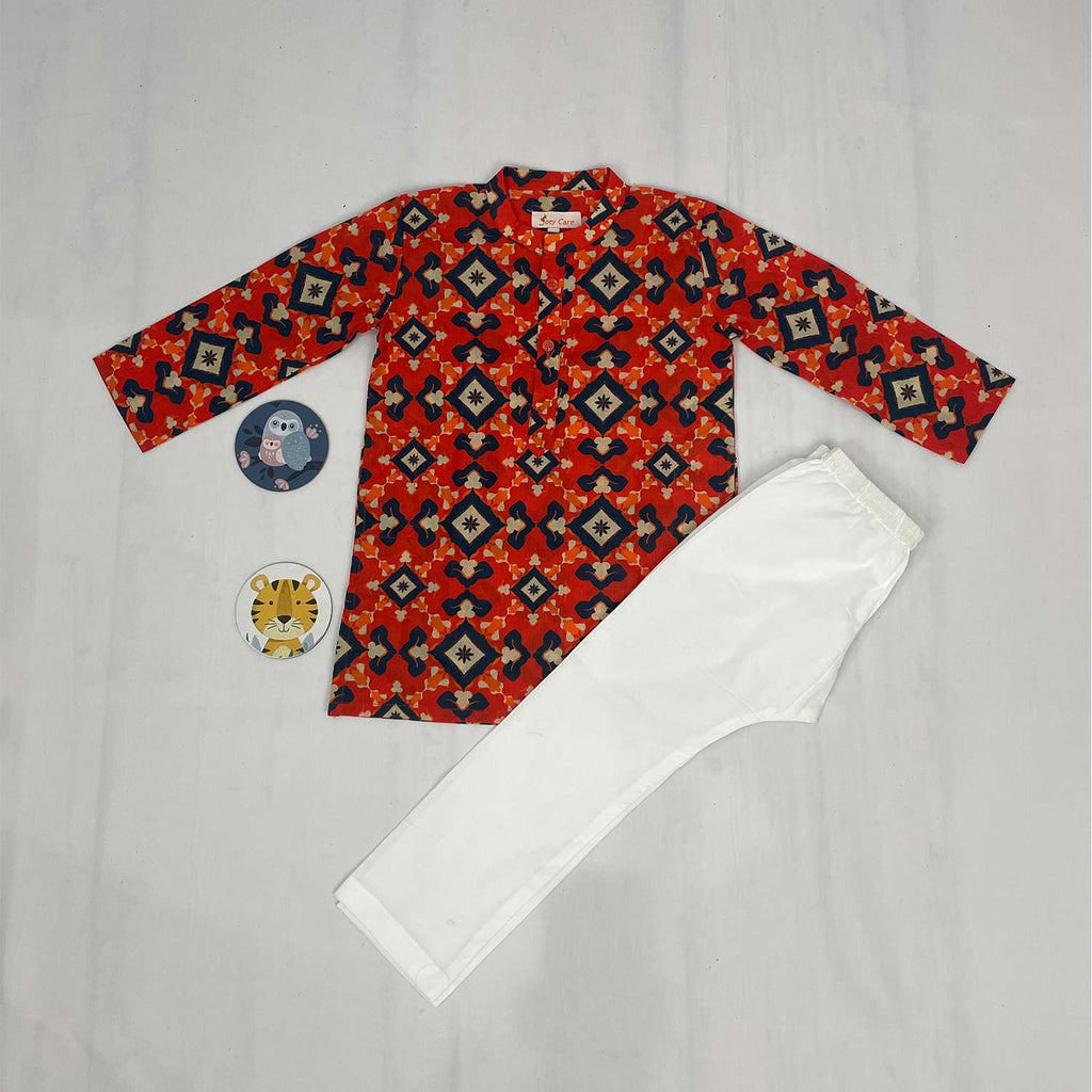 Pajama set for boys and girls - Orange Patola Joeycare