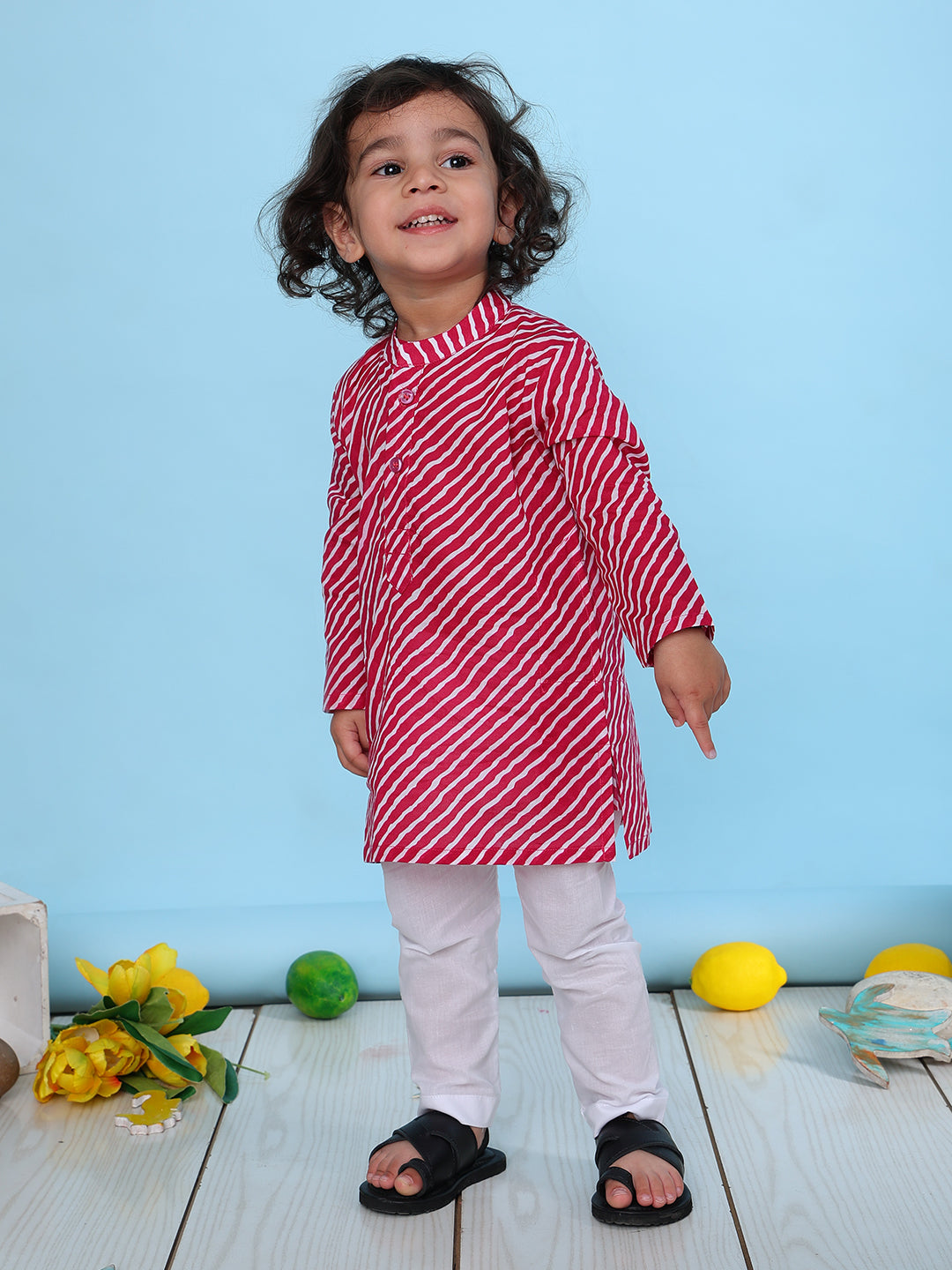 Pajama set for boys and girls - Pink Leheriya Joeycare