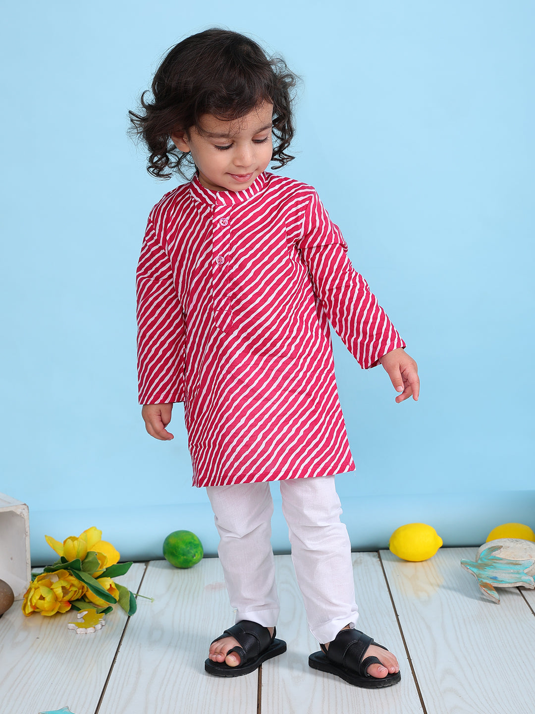 Pajama set for boys and girls - Pink Leheriya Joeycare